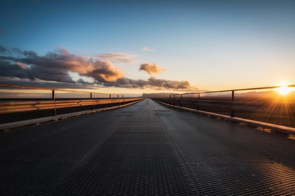 Обои утро, перспектива, дорога