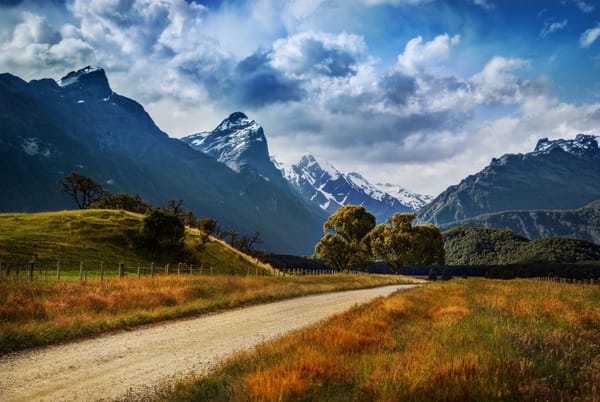 Обои New Zealand, горы, дорога, Новая Зеландия