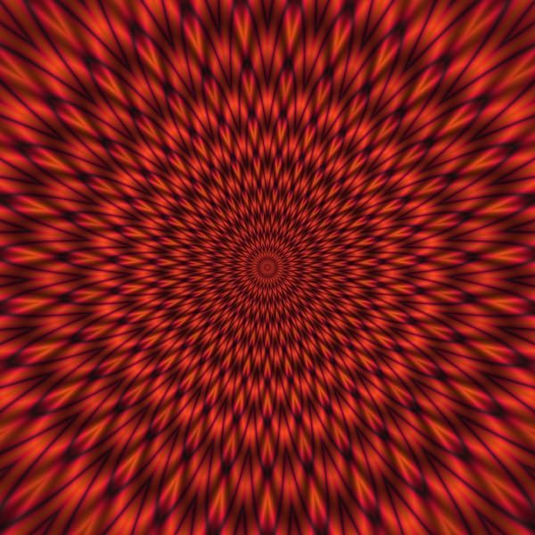Обои hypnotic, lines, black, red