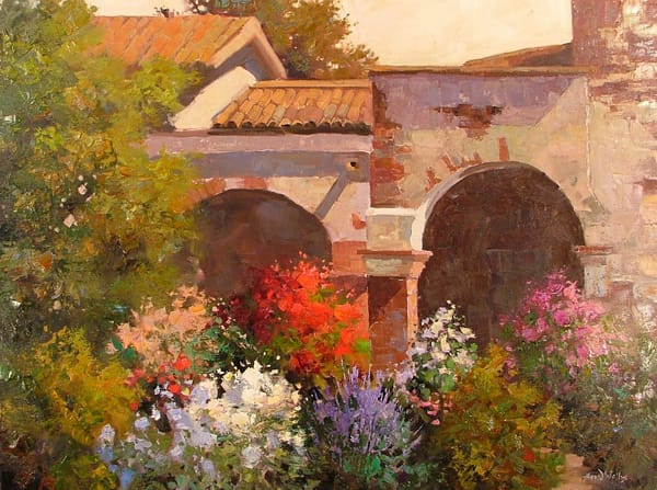 Обои Sean Wallis, арт, Evening At The Mission