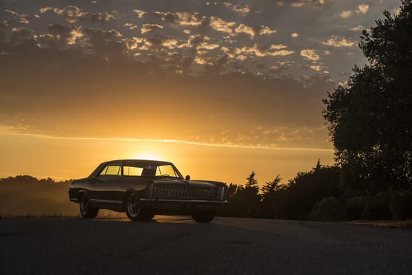 Обои buick, riviera, 1965, sunset