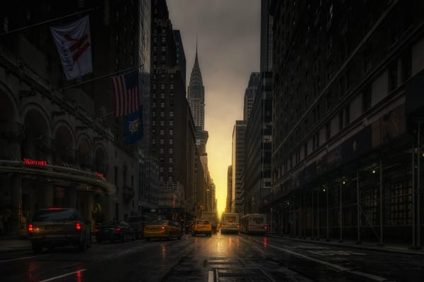 Обои машины, такси, улица, Manhattanhenge