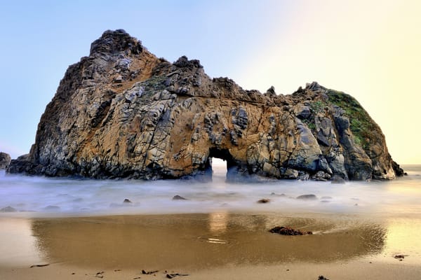 Обои Big Sur, California, арка, USА, Pfeiffer Beach, пляж, океан, скала