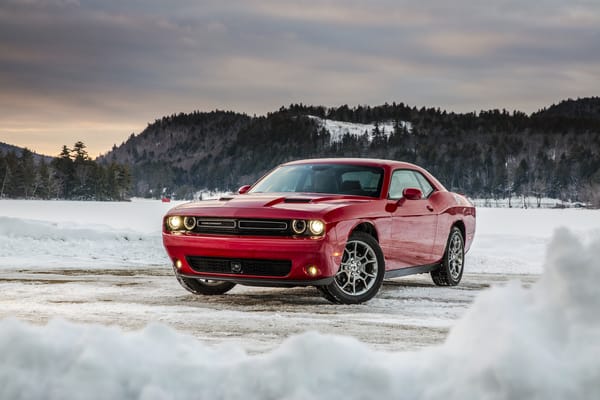 Обои зима, Challenger, челленджер, Dodge, додж