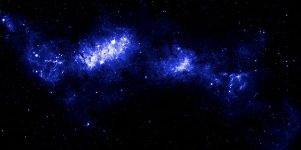 Обои фракталы, гала́ктики, тёмный фон, небо, звёзды, вселенная