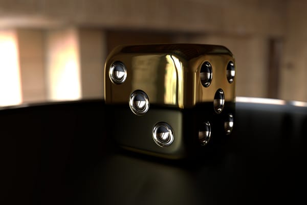 Обои The Cube Gold, abstract, render, 3D image, HeadWitcher