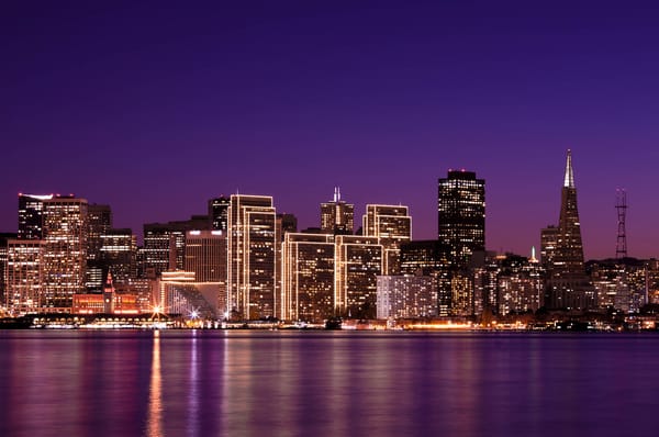 Обои огни, ночь, san francisco, сан франциско, город
