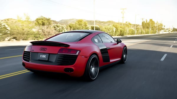 Обои Audi, R8, Red matte, Supercar, Concavo Wheels