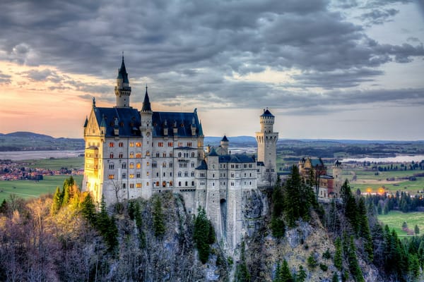 Обои home of King Ludwig, Bavaria, Neuschwanstein Castle, Germany, Бавария, Германия, Замок Нойшванштайн