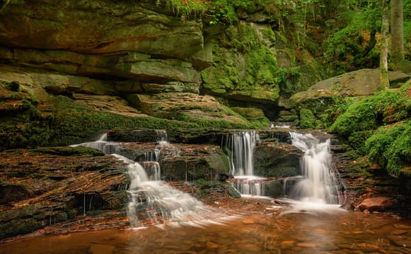 Обои каскад, водопад, Monbach Valley, Долина Монбах, Шварцвальд, Германия, Baden-Wurttemberg, мох, Monbach Creek, Баден-Вюртемберг, камни, Река Монбах, Germany, Black Forest