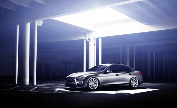 Обои Infiniti, silver, vossen wheels, Q50S