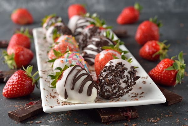 Обои клубника в шоколаде, ягоды, dessert, chocolate, strawberry, sweet, десерт