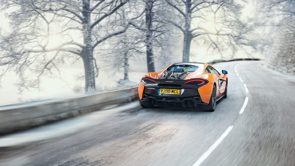Обои зима, McLaren 570S, суперкар
