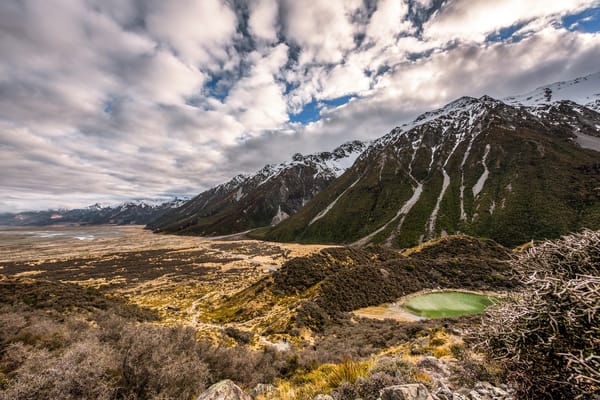 Обои облака, небо, горы, New Zealand, Новая Зеландия