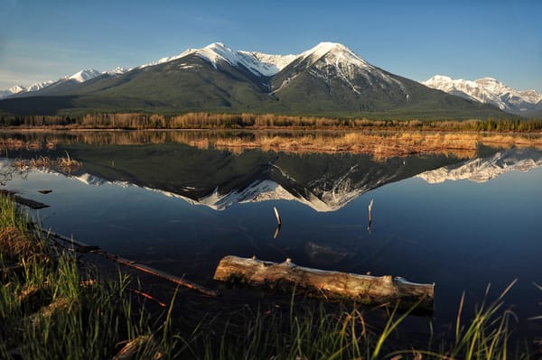 Обои Vermilion Lakes, горы, озеро, Jeff Clow