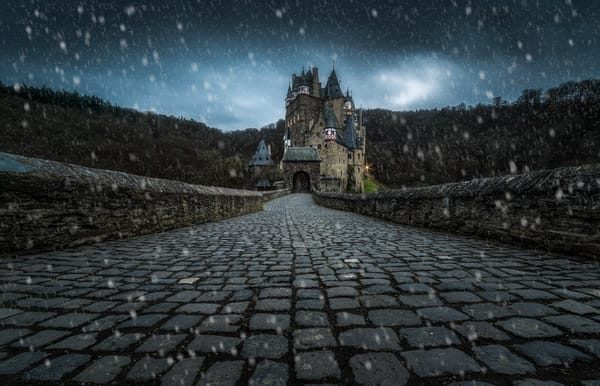 Обои зима, germany, снег, Burg Eltz