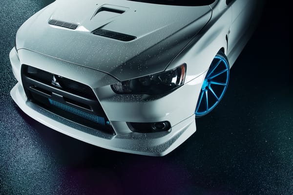 Обои Mitsubishi, лансер, front, Lancer, Evolution, перед, white, капельки воды, 10, эволюшн, митсубиси, бампер, белый, Vossen Wheels