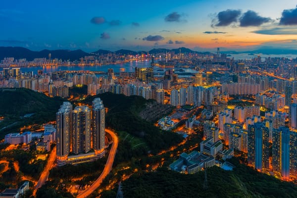 Обои Hong Kong, ночной город, Гонконг, Китай, панорама, небоскрёбы, China, здания