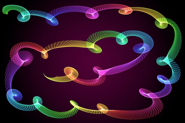 Обои abstract, fractal, colors, neon