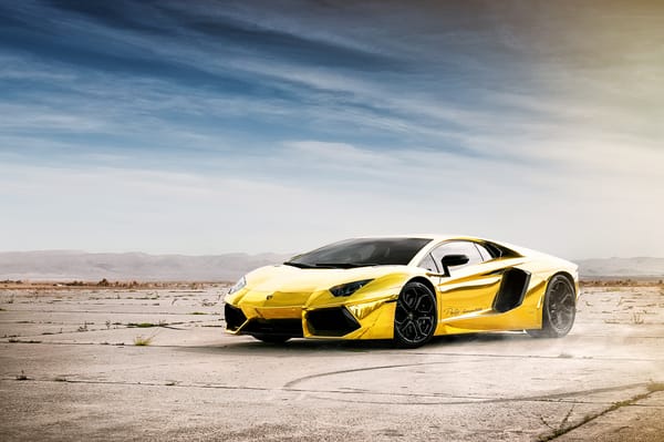 Обои золотистый хром, LB834, Project AU79, Авентадор, Aventador, Chrome gold, Lamborghini, Ламборджини, LP700-4, Ламборгини, отражение, небо