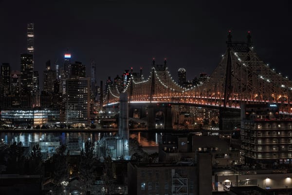 Обои Roosevelt Island, ночь, New York