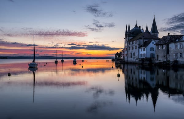 Обои A classic spot at Lake Constance, The Turmhof castle in Steckborn, Thurgau, Штекборн, Switzerland, замок, Боденское озеро, Швейцария