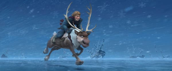 Обои Frozen, Sven, Kristoff, Свен, холодное сердце, Кристоф, Walt Disney, олень