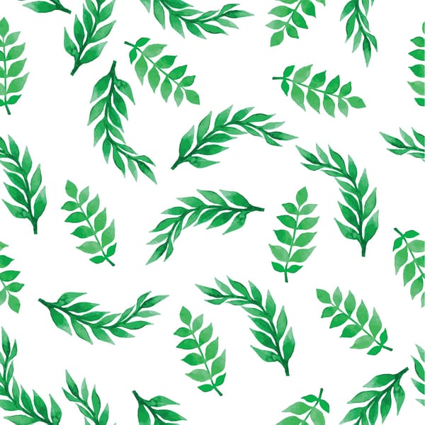 Обои leaves, watercolor, текстура, with, floral