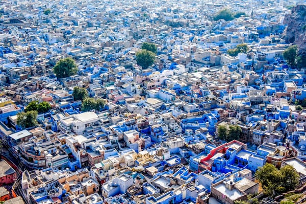 Обои The Blue City, Индия, Jodhpur, Голубой город, India