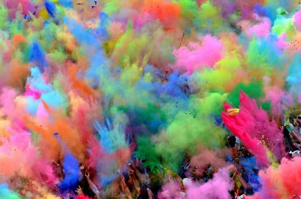 Обои Holi Festival, Лица, Люди, Краски