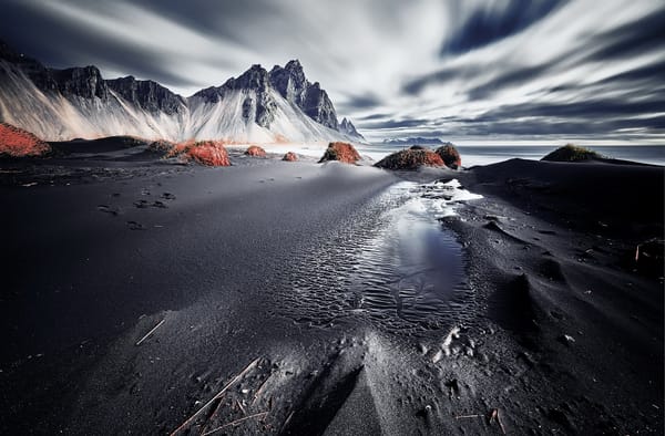 Обои берег, Vestrahorn Islande, море