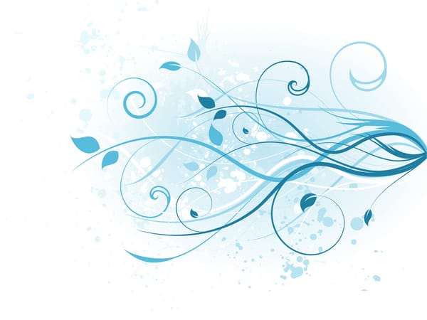 Обои Blue, design, floral