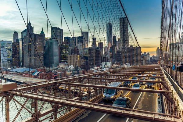 Обои США, Манхэттен, Бруклинский мост, Brooklyn Bridge