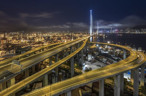 Обои Stonecutters` Bridge,HongKong, Китай, Гонконг, дороги