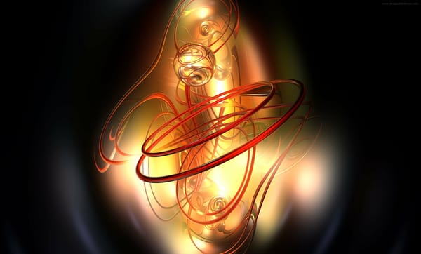 Обои Abstract, Globes, Red Lines, Abstract Art