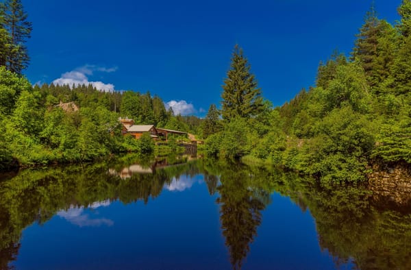 Обои лес, озеро, Шварцвальд, Баден-Вюртемберг, Германия, отражение, Black Forest, Germany, Baden-Württemberg, Schwarzwald, дома