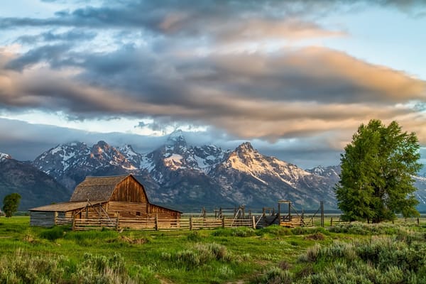Обои природа, Grand Teton National Park, Moulton Barn