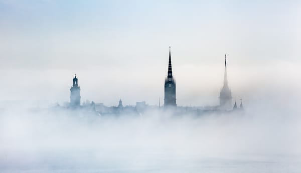 Обои Stockholm, City in the Sky, Sweden