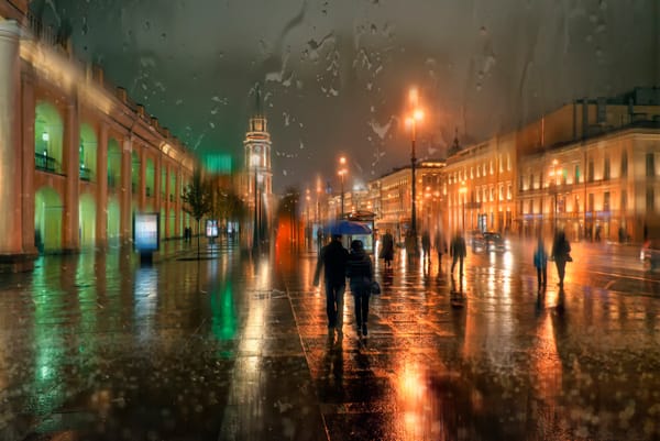 Обои Санкт-Петербург, осень, Ноябрь, Невский проспект, дождь