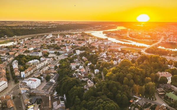 Обои Lietuva, Kaunas, saulėlydis