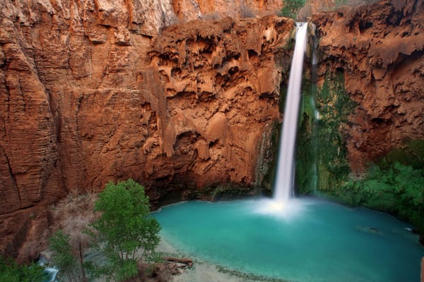 Обои горы, природа, водопад, Hava-sui Falls, Havasupai Indian Reservation, Arizona, река, Grand Canyon