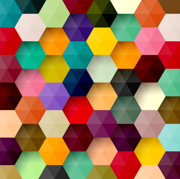 Обои abstract, colorful, hexagon, honeycomb, colors, абстракция