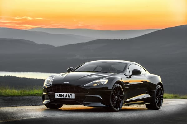 Обои 2014, Aston Martin, астон мартин, вечер, Vanquish, ванквиш, Carbon Black, закат