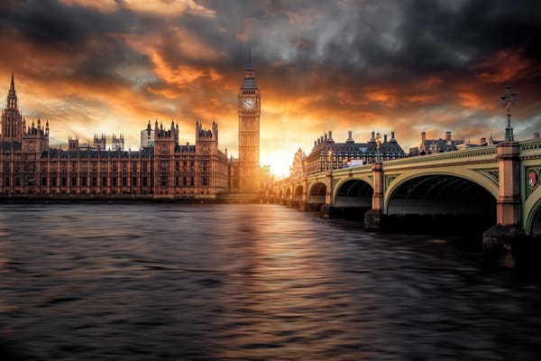 Обои Guerel Sahin, Биг-Бен, небо, облака, photographer, парламент, Лондон, закат