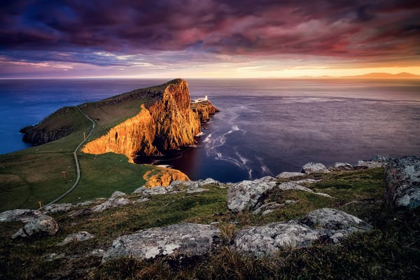 Обои Шотландия, маяк, остров Скай, архипелаг Внутренние Гебриды, Neist point, на краю