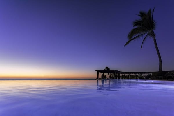 Обои Porta Fortuna, закат, Pacific Ocean, Mexico, Тихий океан, Наярит, пальма, Мексика, океан, Nayarit