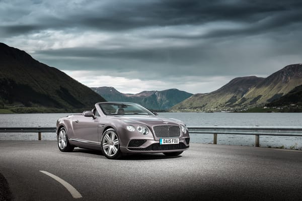 Обои 2015, озеро, Continental, континенталь, GT, бентли, Convertible, море, V8, Bentley, горы, берег