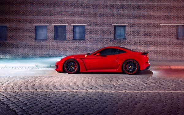 Обои Ferrari, car, ночь, N-Largo, California T, tuning, Novitec Rosso