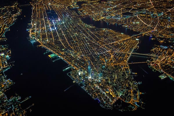 Обои New York, One World Trade Center, United States, Manhattan, United States of America, US, island, USA, architecture, lights, borough, 1WTC, NY, skyscrapers, evening, NYC, night, America, structure, New York City