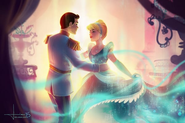 Обои арт, kelogsloops, парень, золушка, девушка, принц, Cinderella